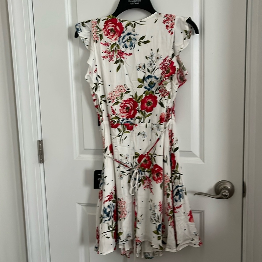 Lulus Floral Wrap Mini Dress - Picture 9 of 16